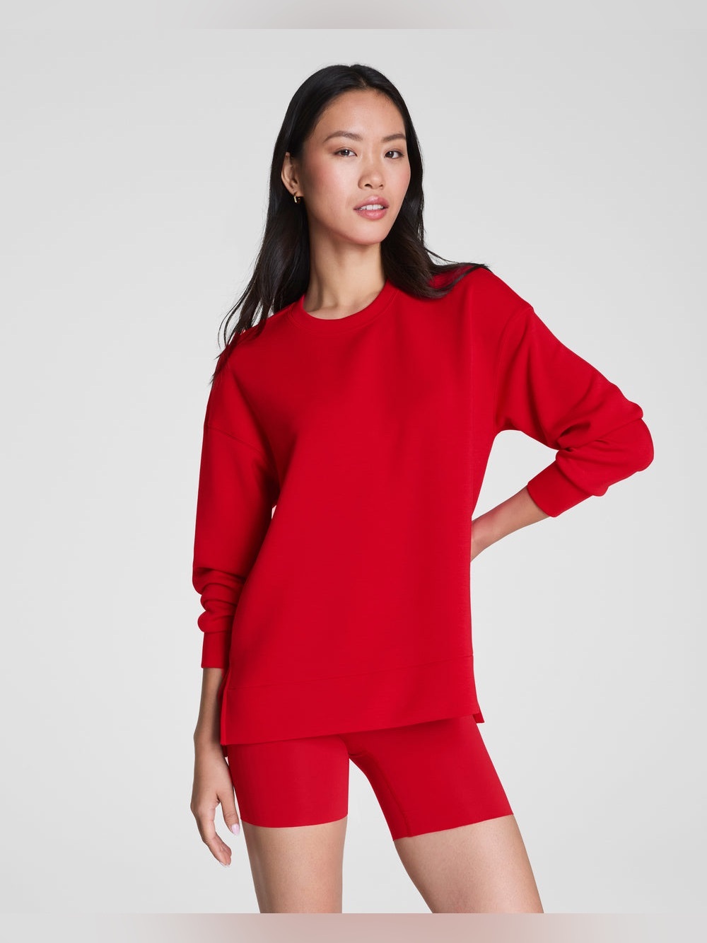 SPANX AirEssentials Crewneck Tunic in SPANX Red, Size Small